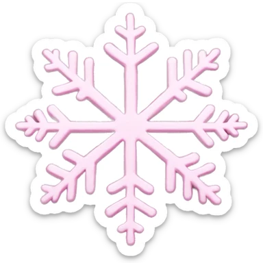 pastel pink snowflake  sticker