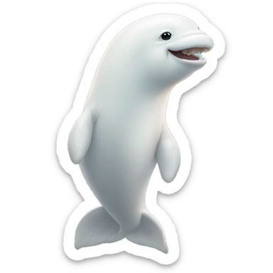 beluga middle finger sticker