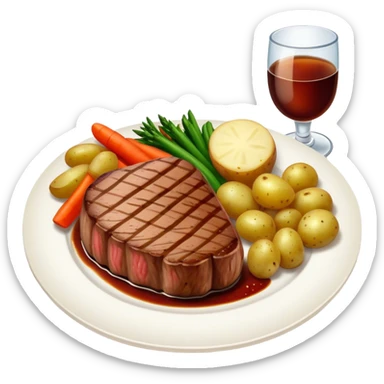 Steak dinner sticker