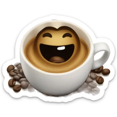 coffee bean roasting at the beach sticker