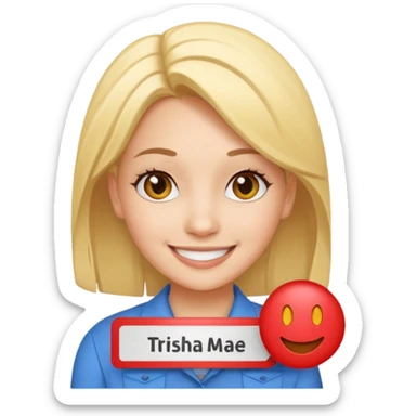 Trisha mae name emoji  sticker