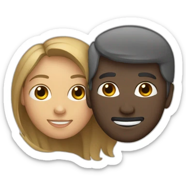 2 personnes qui se font un câlin sticker