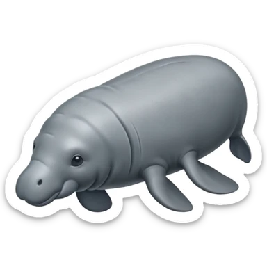 Manatee side view sticker