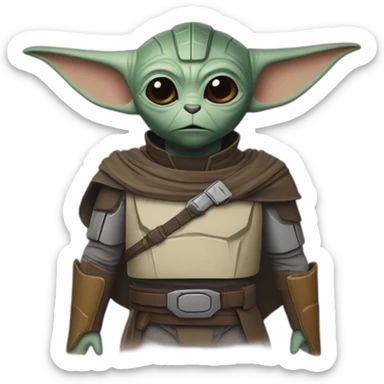 Grogu thé mandalorien sticker