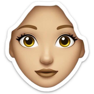 Blonde girl green eyes wavy hair tan skin big lips sticker