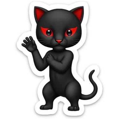 Pantera negra cuerpo pequeña tipo whatsapp silueta sticker