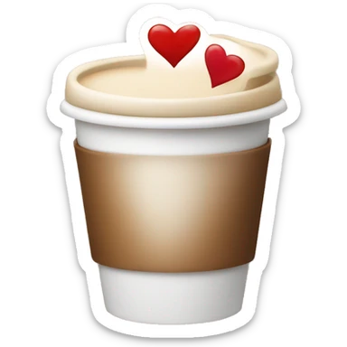 coffee with hearts  sticker