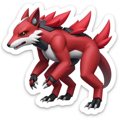 Heliolisk-Obstagoon-Cyclizar-Genesect-Pokémon, full body sticker