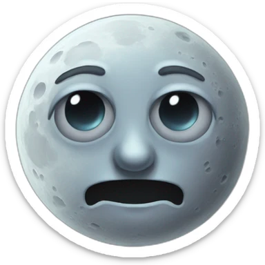 A moon with the face of Harry Potter. sticker