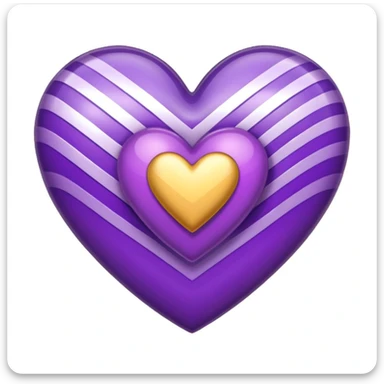 purple heart with a chevron pattern sticker
