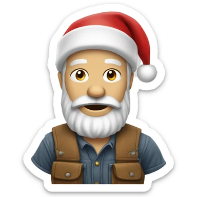 redneck santa sticker