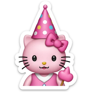 Hello kitty saying happy 17th birthday  sticker