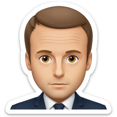 met plus de détails surtout au niveau de la hairline pour Macron  sticker