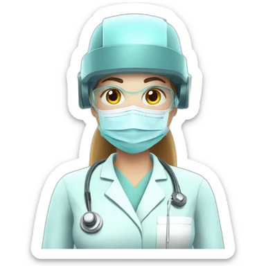 Surgeon-with-virtual-reality-display-operating-on-woman sticker