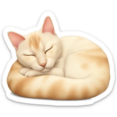 a flame point Siamese ￼ cat sleeping sticker