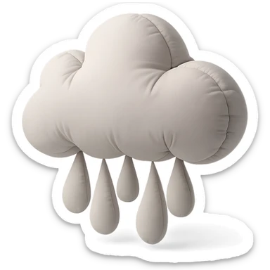 rain cloud in cushion style sticker