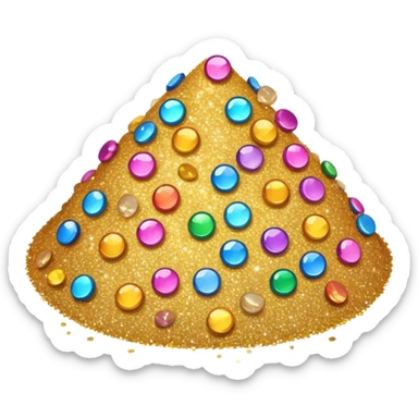 Caca paillette sticker