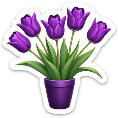tulips purple sticker