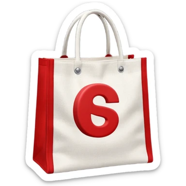 red bags with white logotype "S" sticker