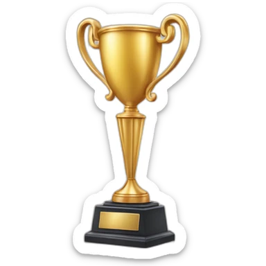 "I'm searching for an emoji that conveys a sense of victory or congratulations – something like a shining trophy or bright stars!" sticker