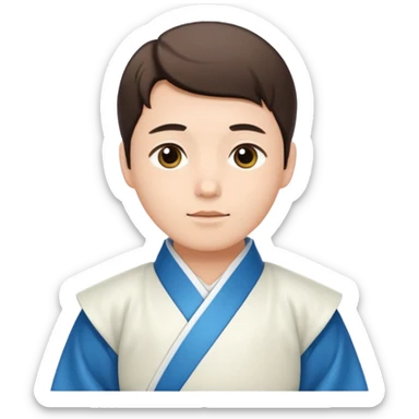 man in white hanbok sticker