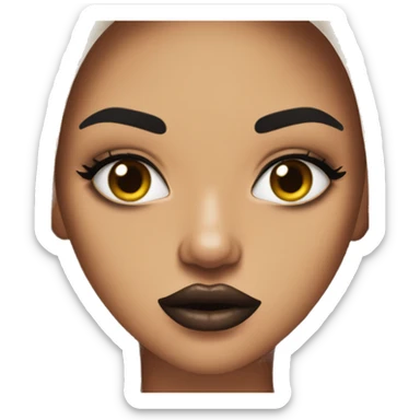 Baddie with nails and big lips sticker