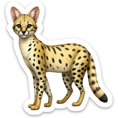 Serval-Genet-Civet-hybrid, full body sticker