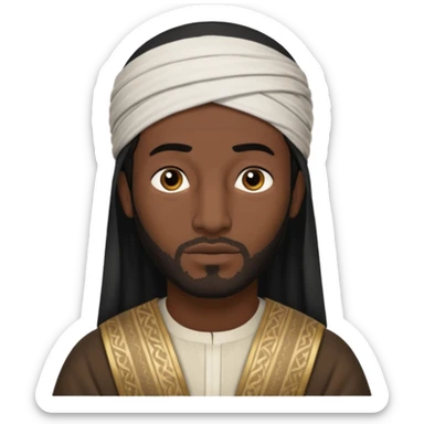 boaz - arab man from the bible no headdress with hair  sticker