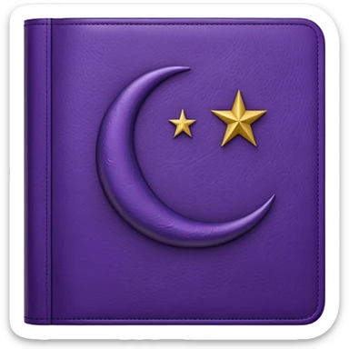 purple diary moon sticker