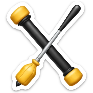 Pergamino, cerrado con un sello de cera negro sticker