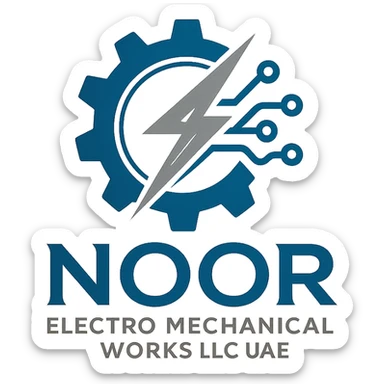 create a logo for company named Noor Electro mechanical Works LLC UAE  sticker