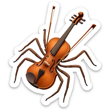 Violin spider sticker