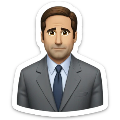 Michael Scott dunder mifflin sticker