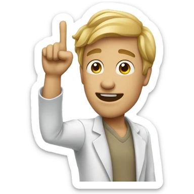 A man waving his finger in your face  sticker