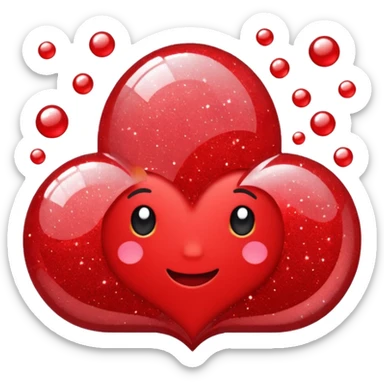 red glitter fix sticker