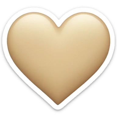 beige heart sticker