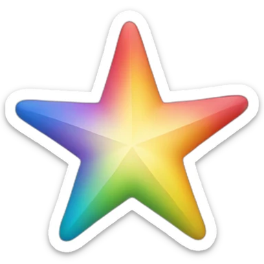 rainbow star sticker