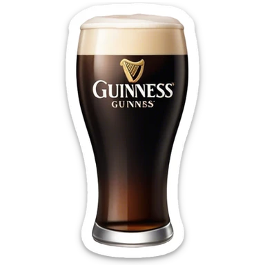 Half Pint of Guinness with the logo  sticker