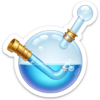 Bubble pipe made of quartz sticker