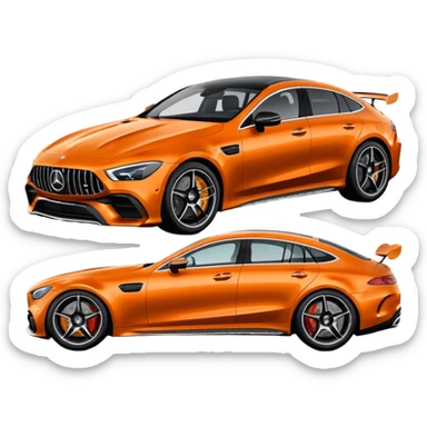 Mercedes amg gt 63 orange colour sticker