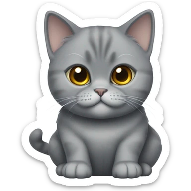 grey british shorthair sticker
