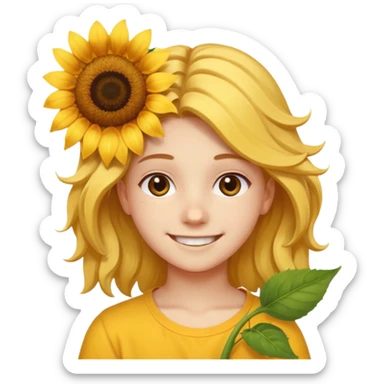 Teen with sunflower in hair


























 sticker