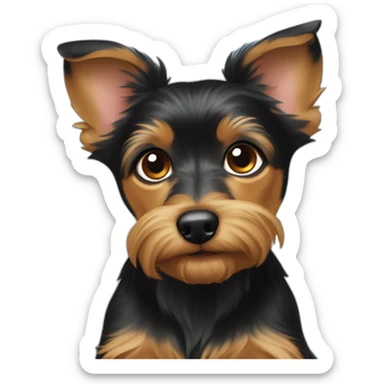 Yorkshire terrier dachshund mix Black and Tan sticker