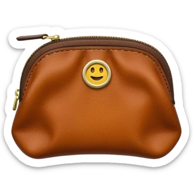 Coin purse, small, zipper sticker