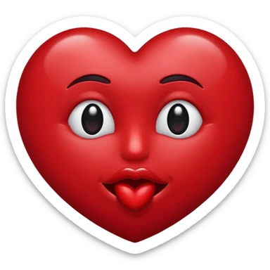 dark red kiss emoji  sticker