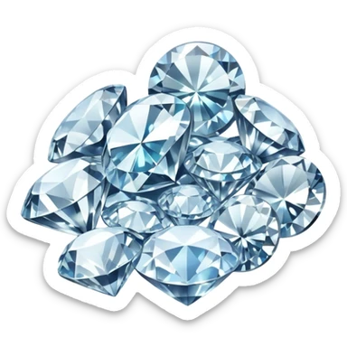 Slack of diamonds gems sticker