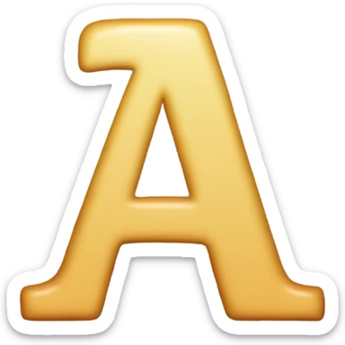 The letter a sticker
