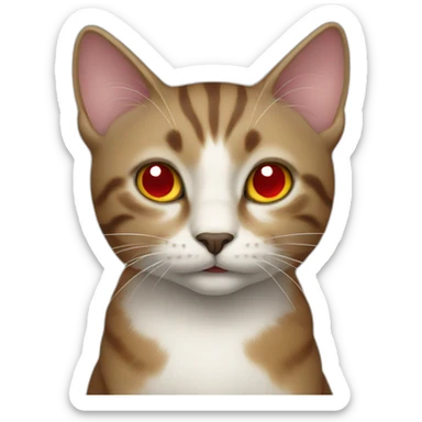 Cat with red letter R sticker