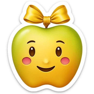 Apple-style emoji, minimal shading, simple gradients.
Keep the original emoji style and shape exactly the same.
Change the ribbon color to a vivid yellow.
Flat emoji style, clean vector look, no extra elements, no text, transparent background. sticker