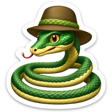 snake with hat sticker